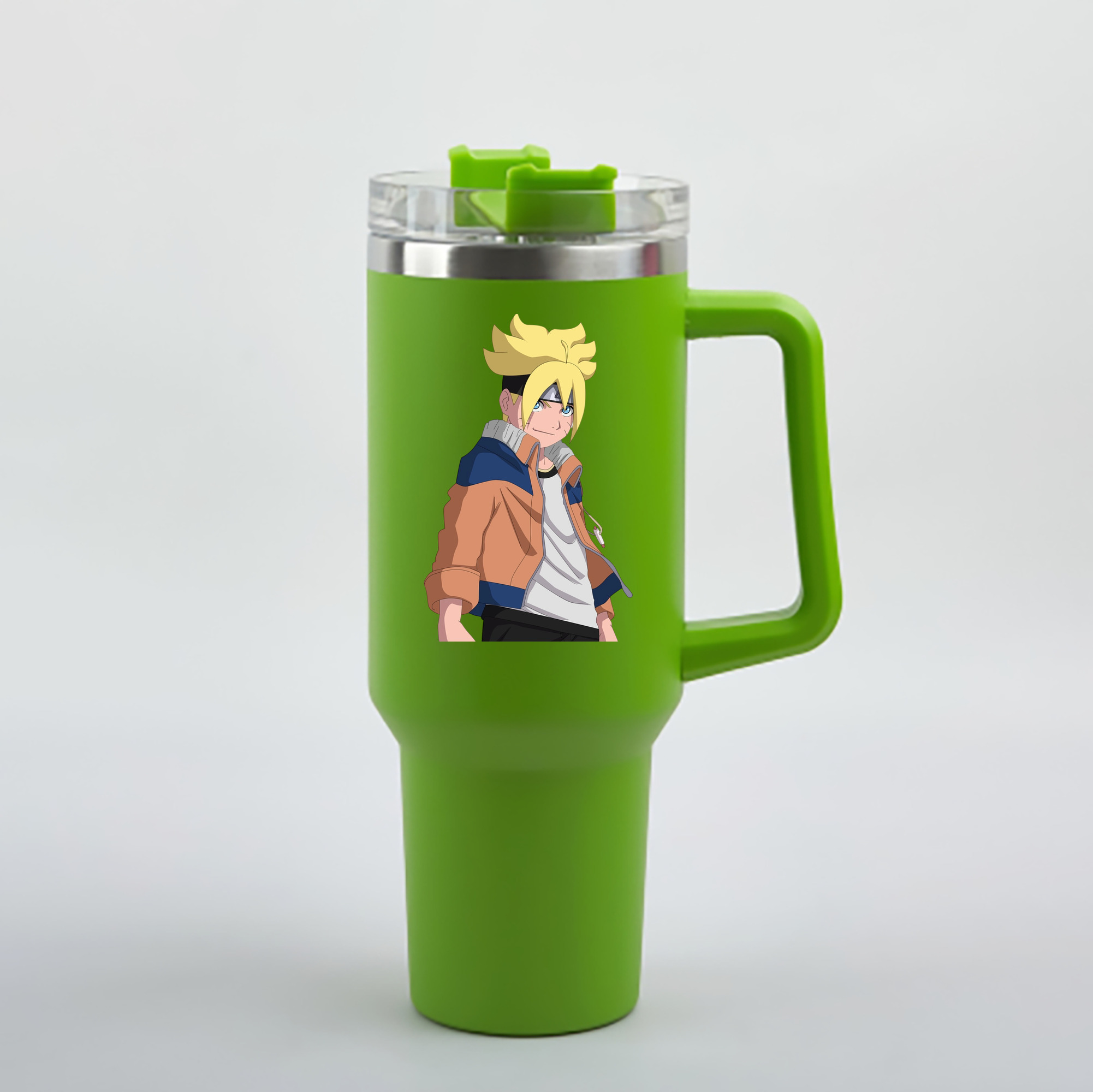 （画像用） NARUTO -ナルト- うずまき ナルト Uzumaki Naruto 1200mL車用タンブラー - クリスタルステッカー（プラスチックストロー付き）
